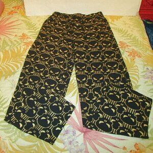 Marvel Punisher Pajama Pants Size S Unisex Lounge Fleece Pockets Gold Foil Skull